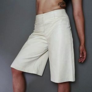 vintage 80s white leather Palazzo Pants